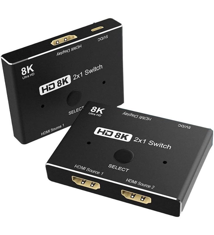 4XEM 2X1 8K HDMI SWITCH TWO IN