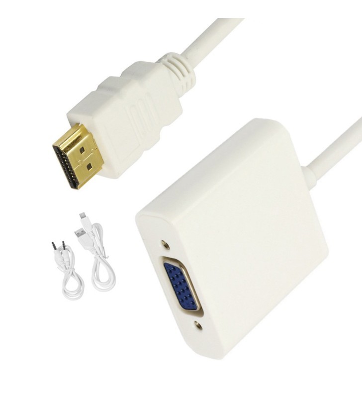 4XEM HDMI MALE TO VGA FEMALE AUDIO