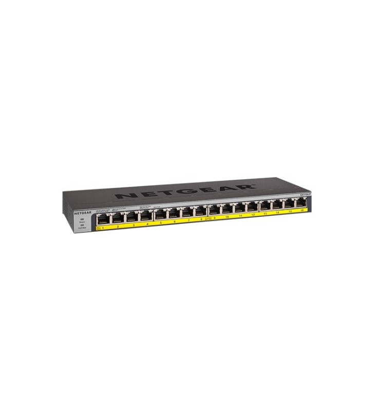 Netgear 16port Poe/Poe+ Gigabit Enet Gs116lp-100nas