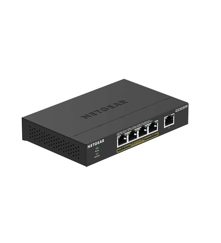 Netgear 5port Gigabit Ethernet Poe+ Gs305pp-100nas