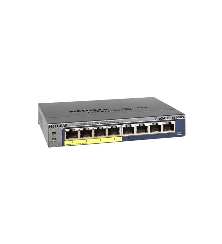 Netgear Prosafe 8port Gb Plus Switch Gs108pe-300nas