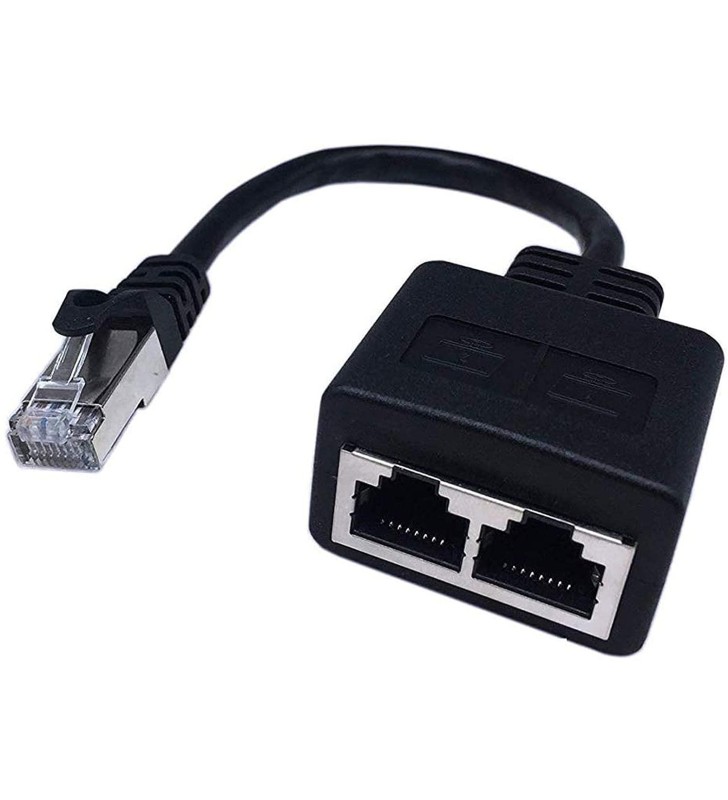 4XEM CAT6 SPLITTER 2XF TO M 6IN RJ45